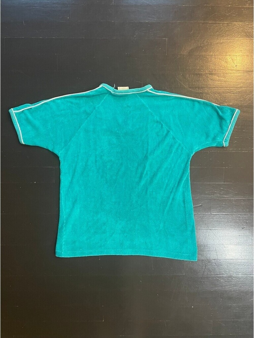 Vintage East Wind Terry Cloth V-Neck Beach Shirt M - Picture 6 of 9
